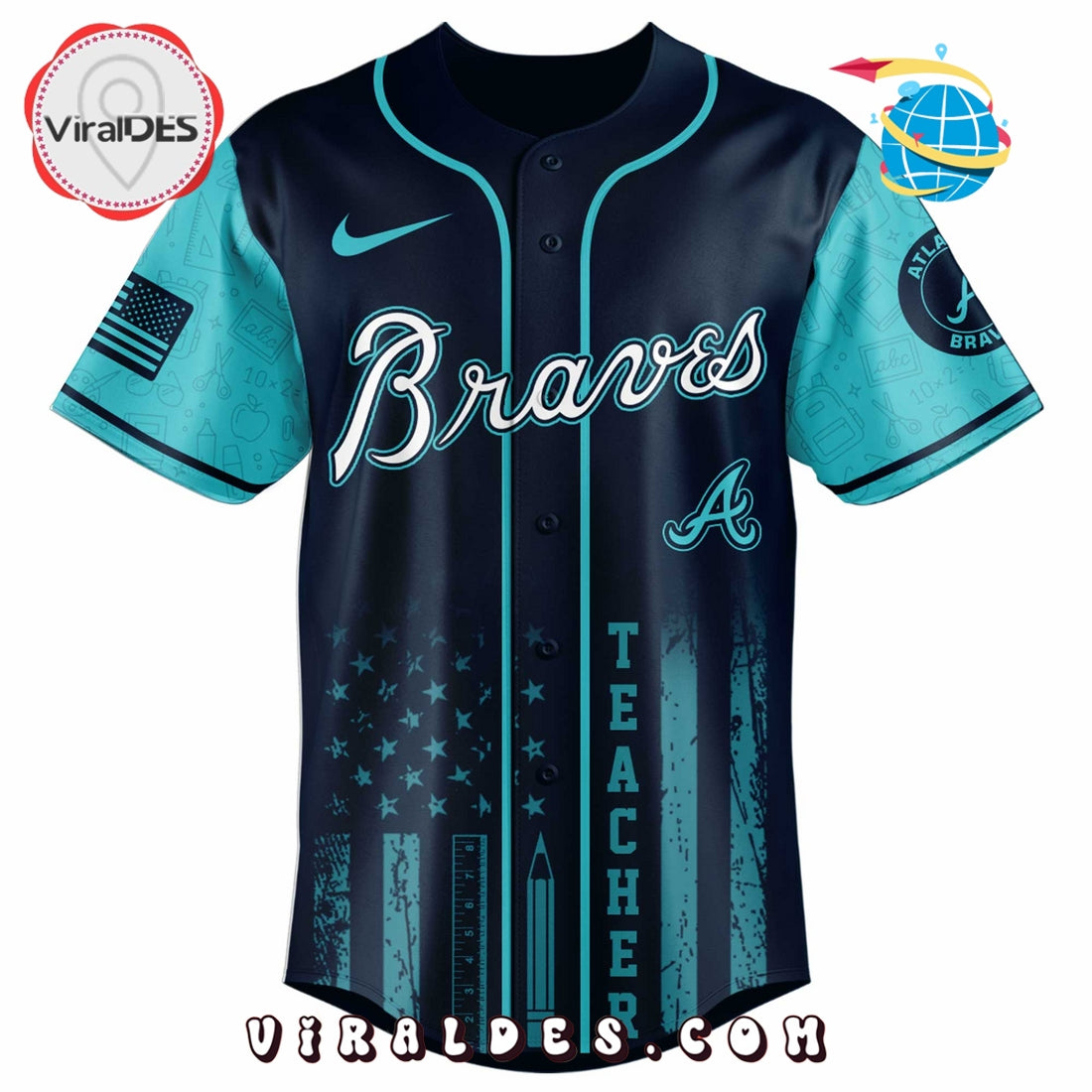 Atlanta Braves MLB x Teacher Appreciation Day Baseball Jersey