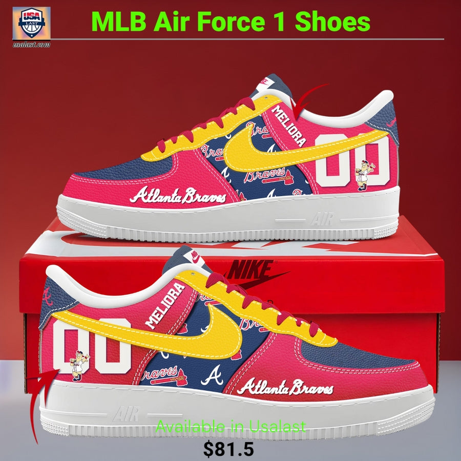 Atlanta Braves Personalized Air Force 1 Shoes