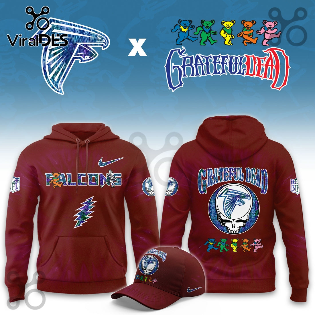 Atlanta Falcons Grateful Dead Limited Hoodie 2025