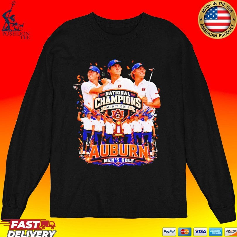 Auburn Tigers National Champions Golf Team Ncaa 2024 Celebration T-shirt
