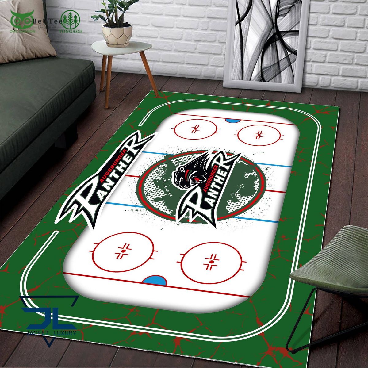 Augsburger Panther Germany Ice Hockey Team Carpet Rug