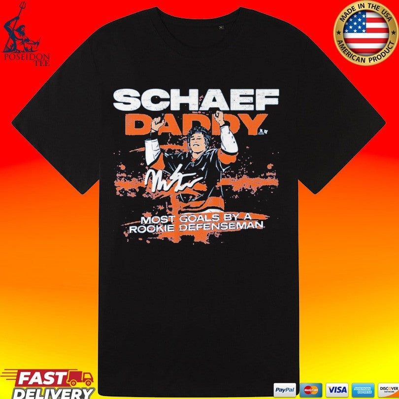 Matthew Schaefer Daddy Most Goals By A Rookie Defenseman Goal Record T-shirt