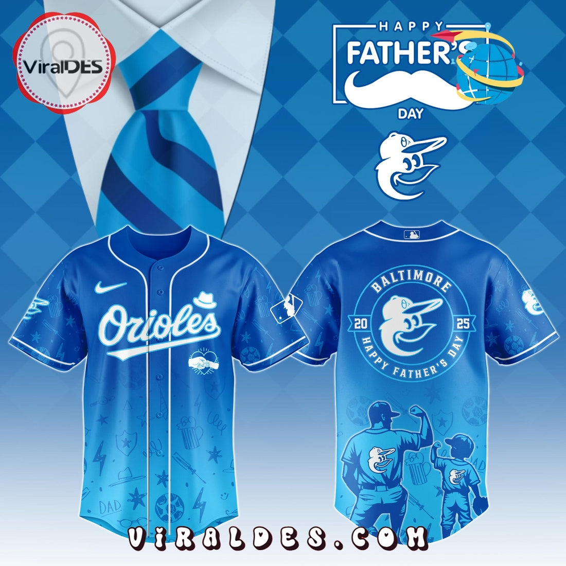 Baltimore Orioles 2025 Father’s Day Baseball Jersey
