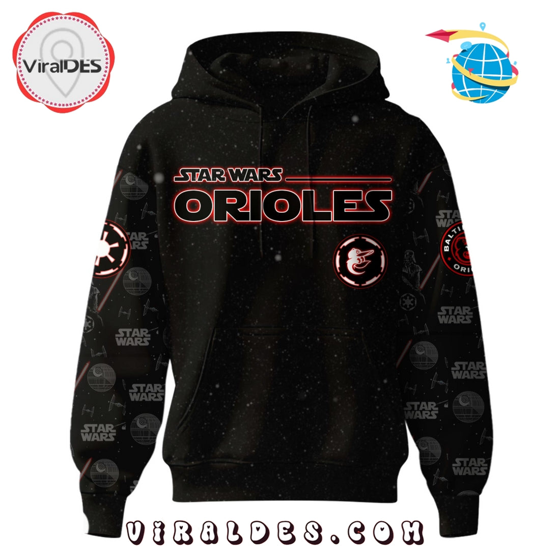 Baltimore Orioles MLB x Star War Night Hoodie, Jogger, Cap