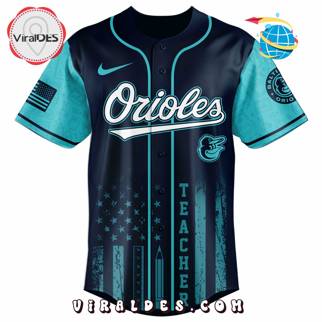 Baltimore Orioles MLB x Teacher Appreciation Day Baseball Jersey