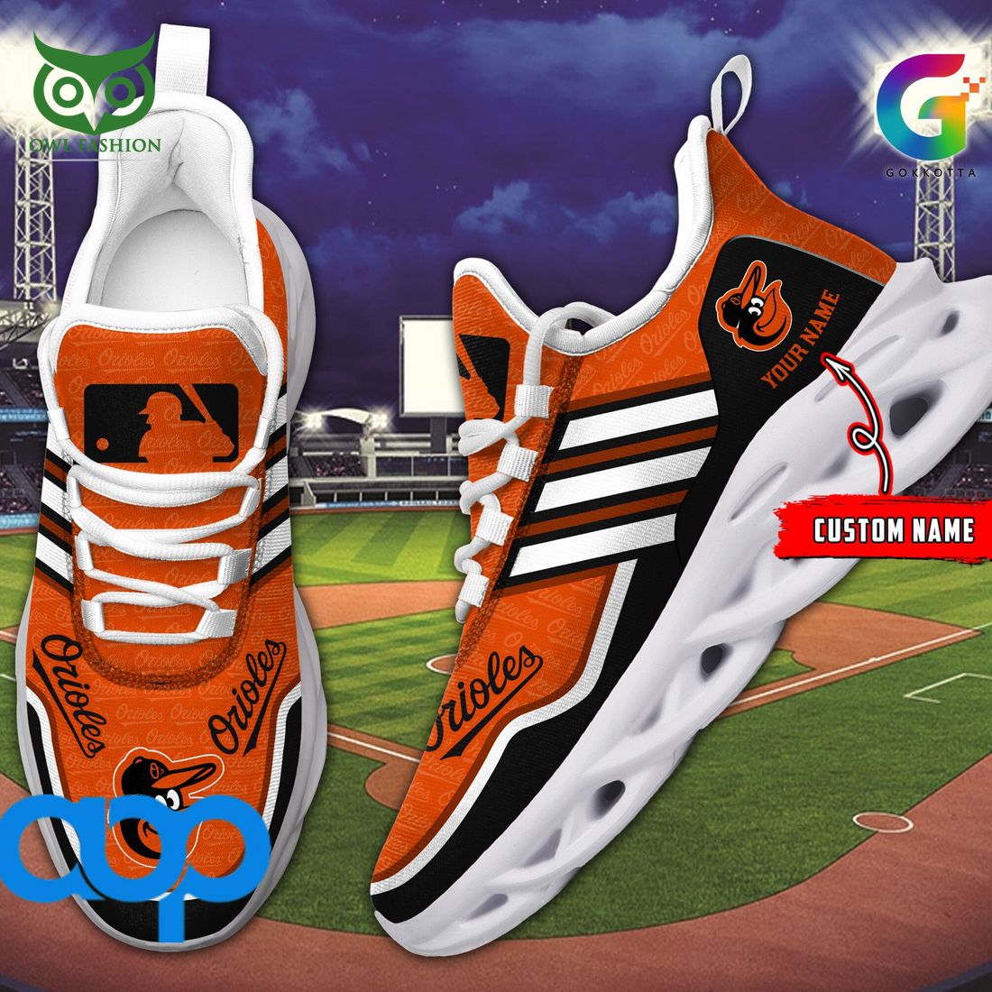 Baltimore Orioles MLB Personalized New Max Soul Sneaker