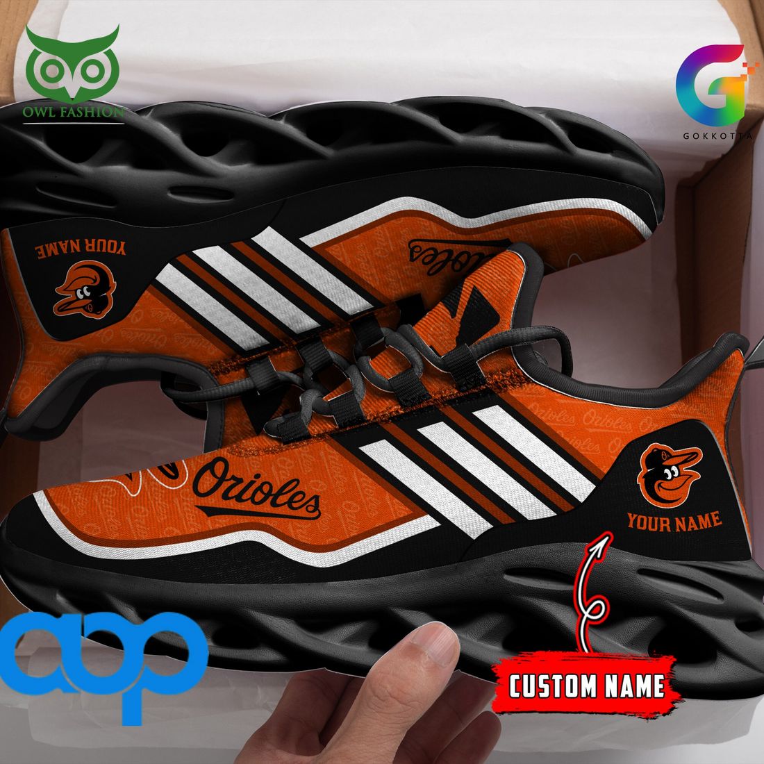 Baltimore Orioles MLB Personalized New Max Soul Sneaker