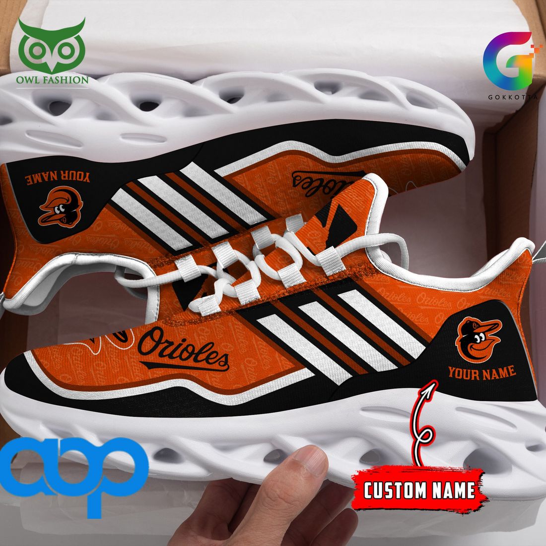 Baltimore Orioles MLB Personalized New Max Soul Sneaker