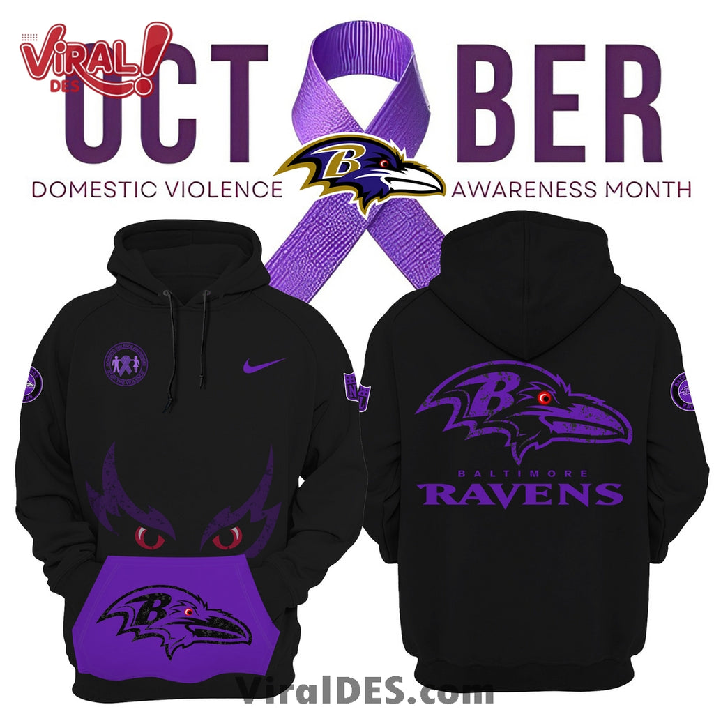 Baltimore Ravens 2025 Domestic Violence Awareness Month Hoodie