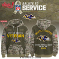 Baltimore Ravens 2025 Salute to Service Hoodie, Long Pants