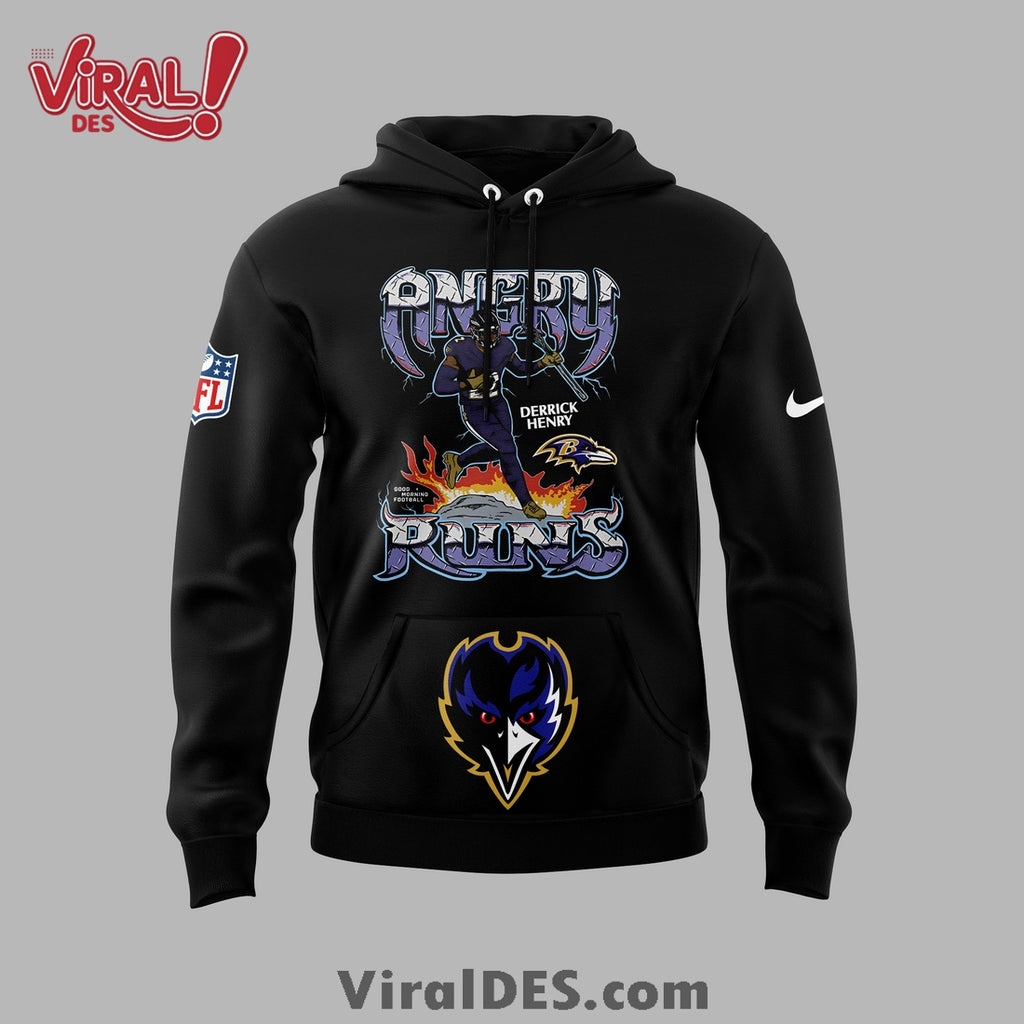 Baltimore Ravens Angry Runs Premium Limited Pullover Hoodie