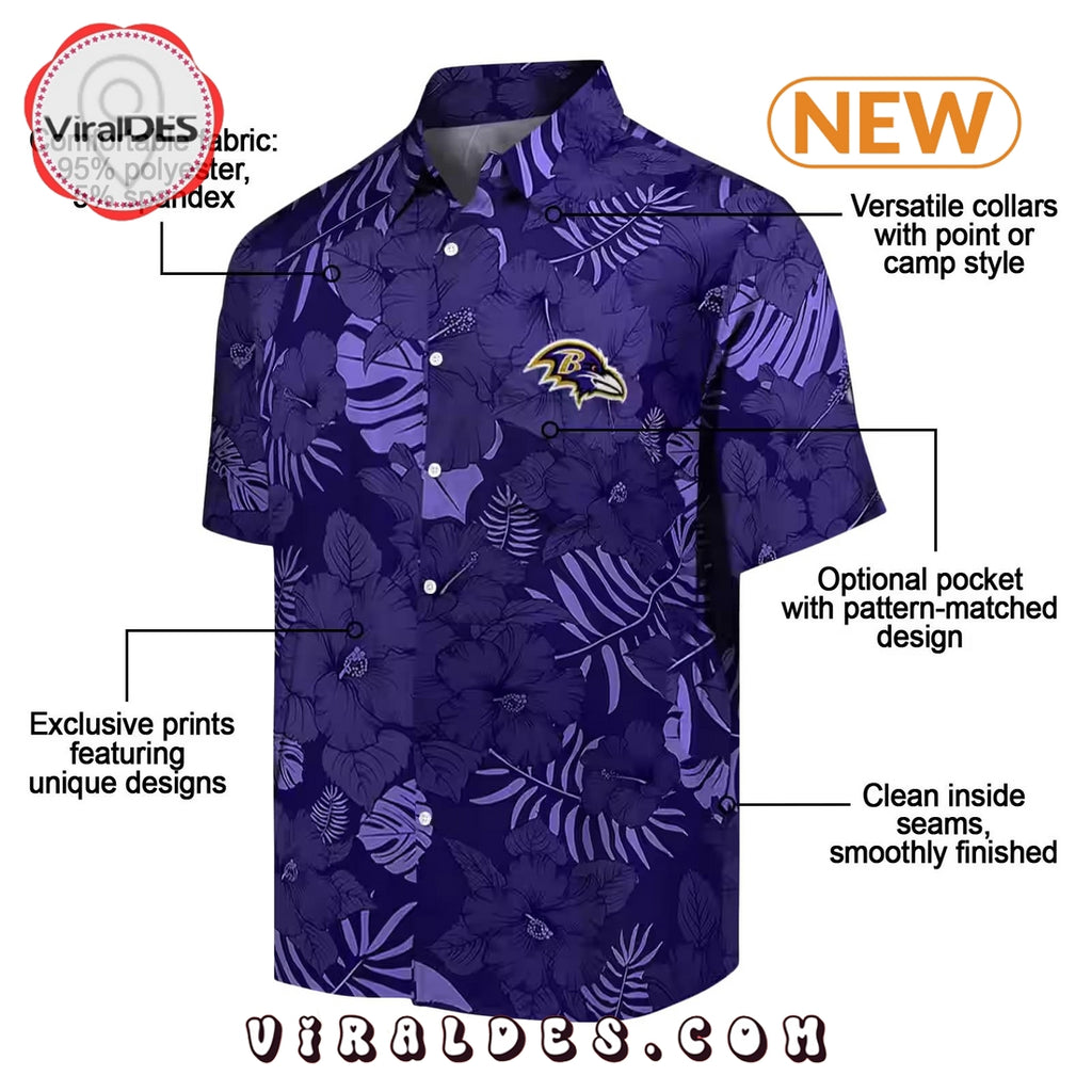Baltimore Ravens Jungle Vibes Hawaiian Shirt