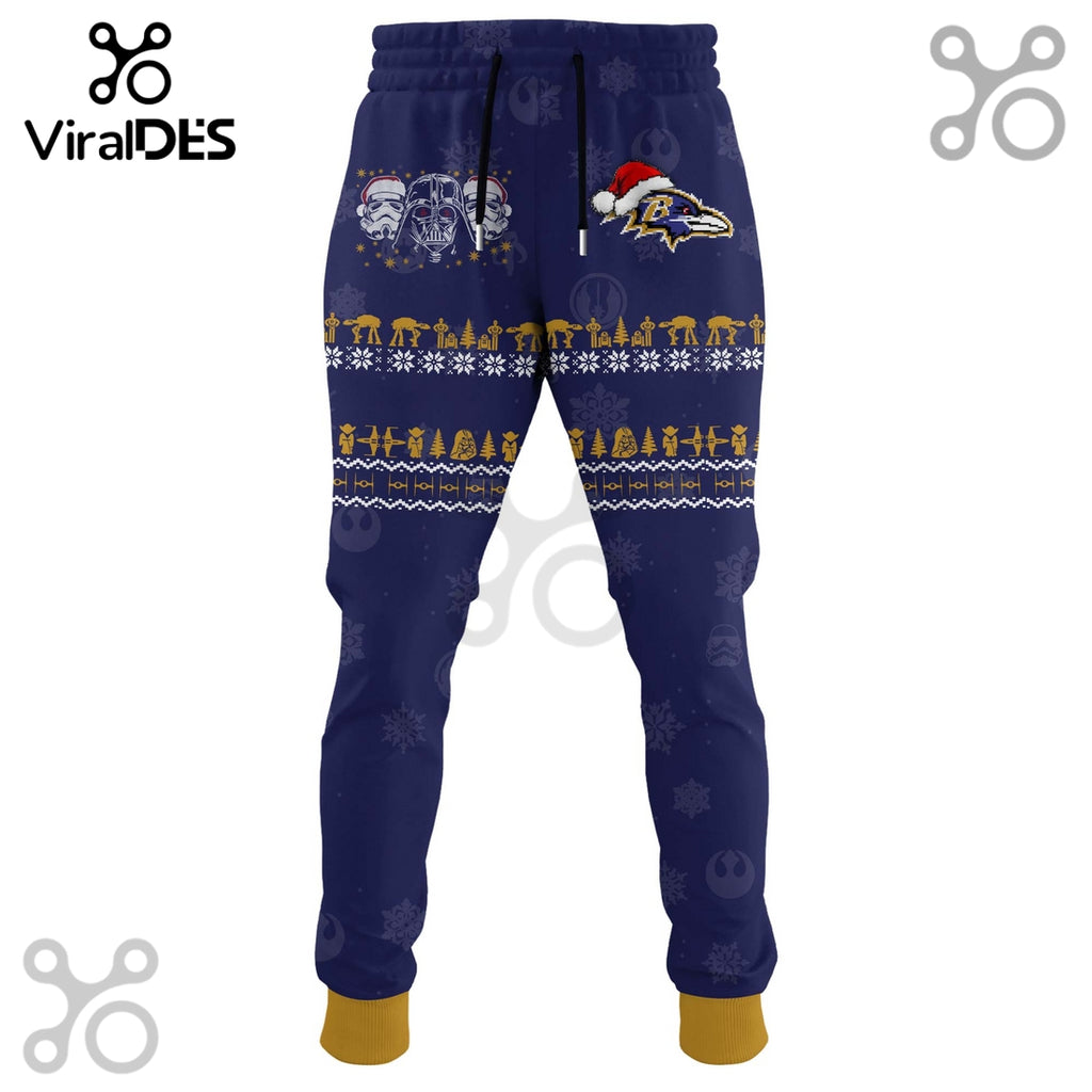 Baltimore Ravens Merry Christmas The Force Edition Hoodie 2025
