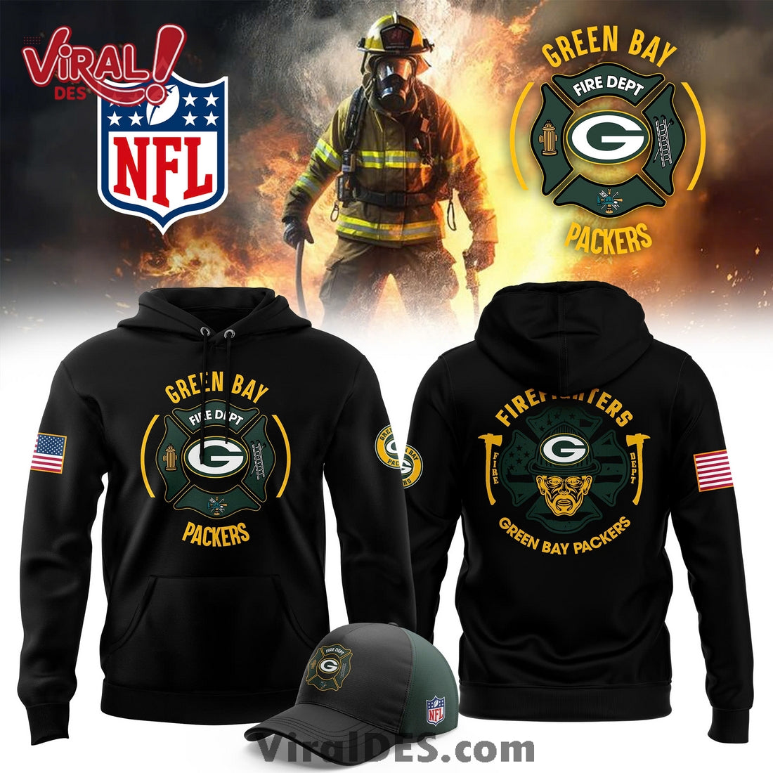 Baltimore Ravens x 2025 Firefighter Appreciation Hoodie, Cap