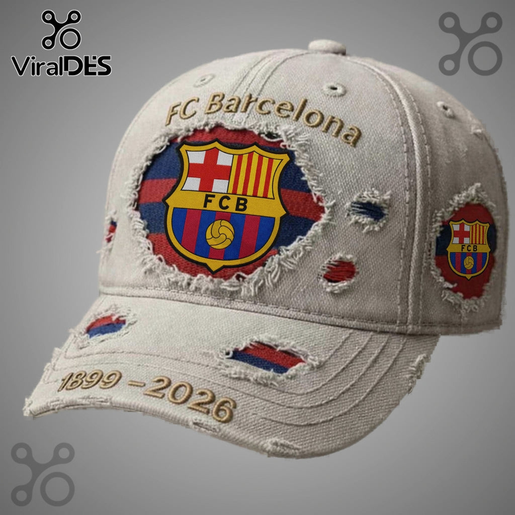 Barcelona FC 1899-2026 Distressed Commemorative Baseball Cap
