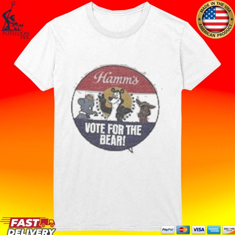 Barn Owl Seattle Hamms Vote For The Bear Faded Ringer T-shirt
