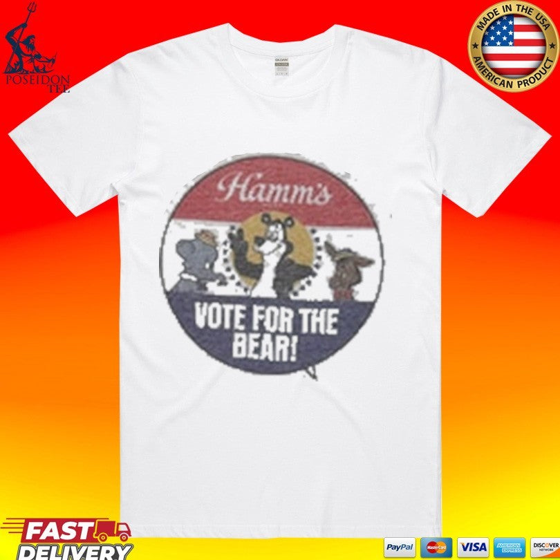 Barn Owl Seattle Hamms Vote For The Bear Faded Ringer T-shirt