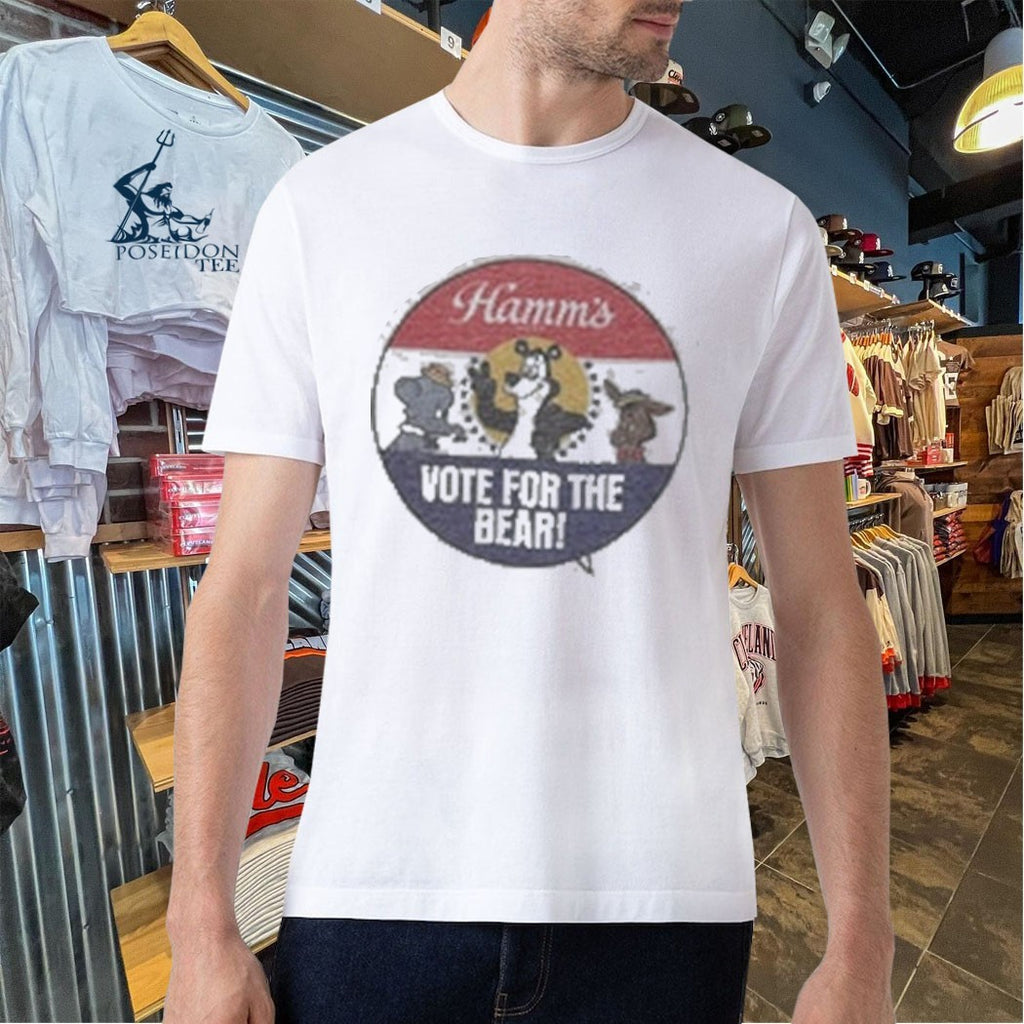 Barn Owl Seattle Hamms Vote For The Bear Faded Ringer T-shirt