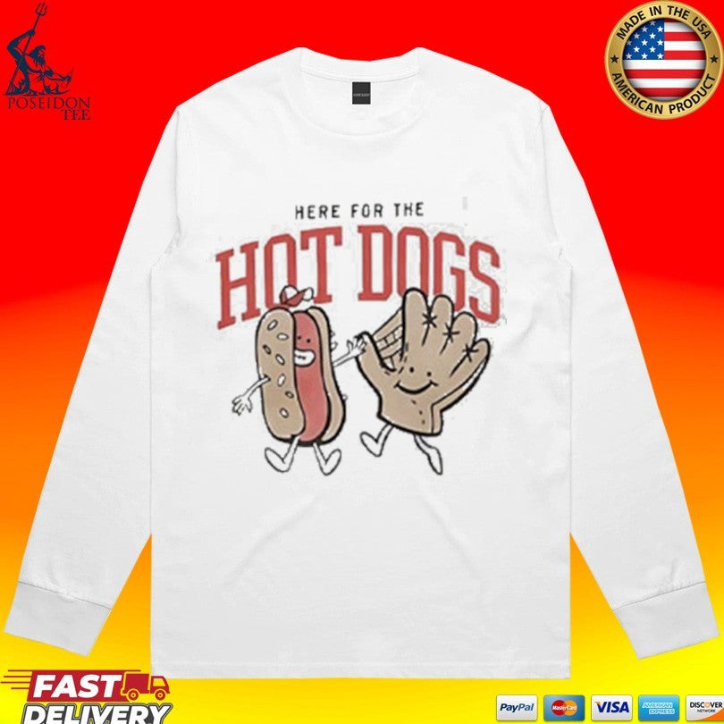 Baseball Glove Here For The Hot Dogs T-shirt