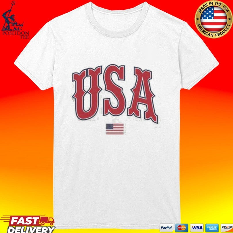 Baseball Usa Est USA 1776 T-shirt
