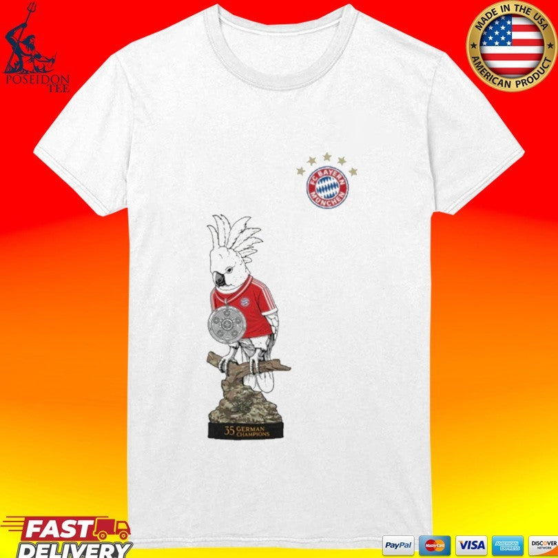 Bayern Munich Bundesliga Title Celebration Deutscher Meister Parrot Graphic Fan T-shirt