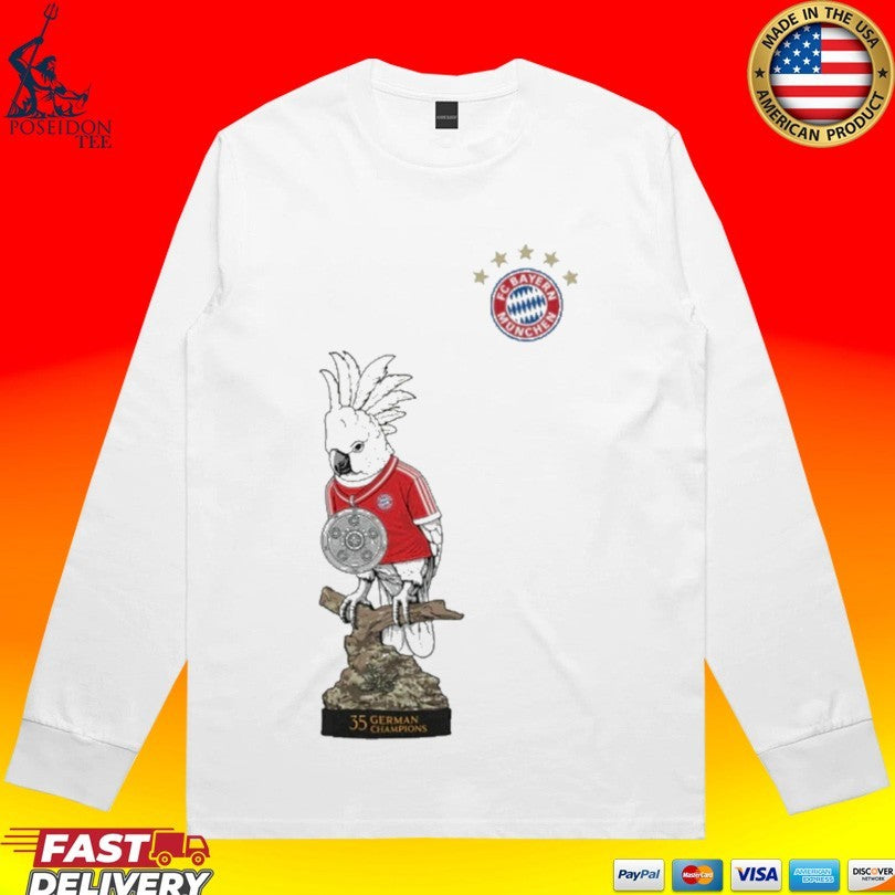 Bayern Munich Bundesliga Title Celebration Deutscher Meister Parrot Graphic Fan T-shirt
