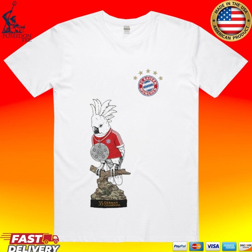 Bayern Munich Bundesliga Title Celebration Deutscher Meister Parrot Graphic Fan T-shirt