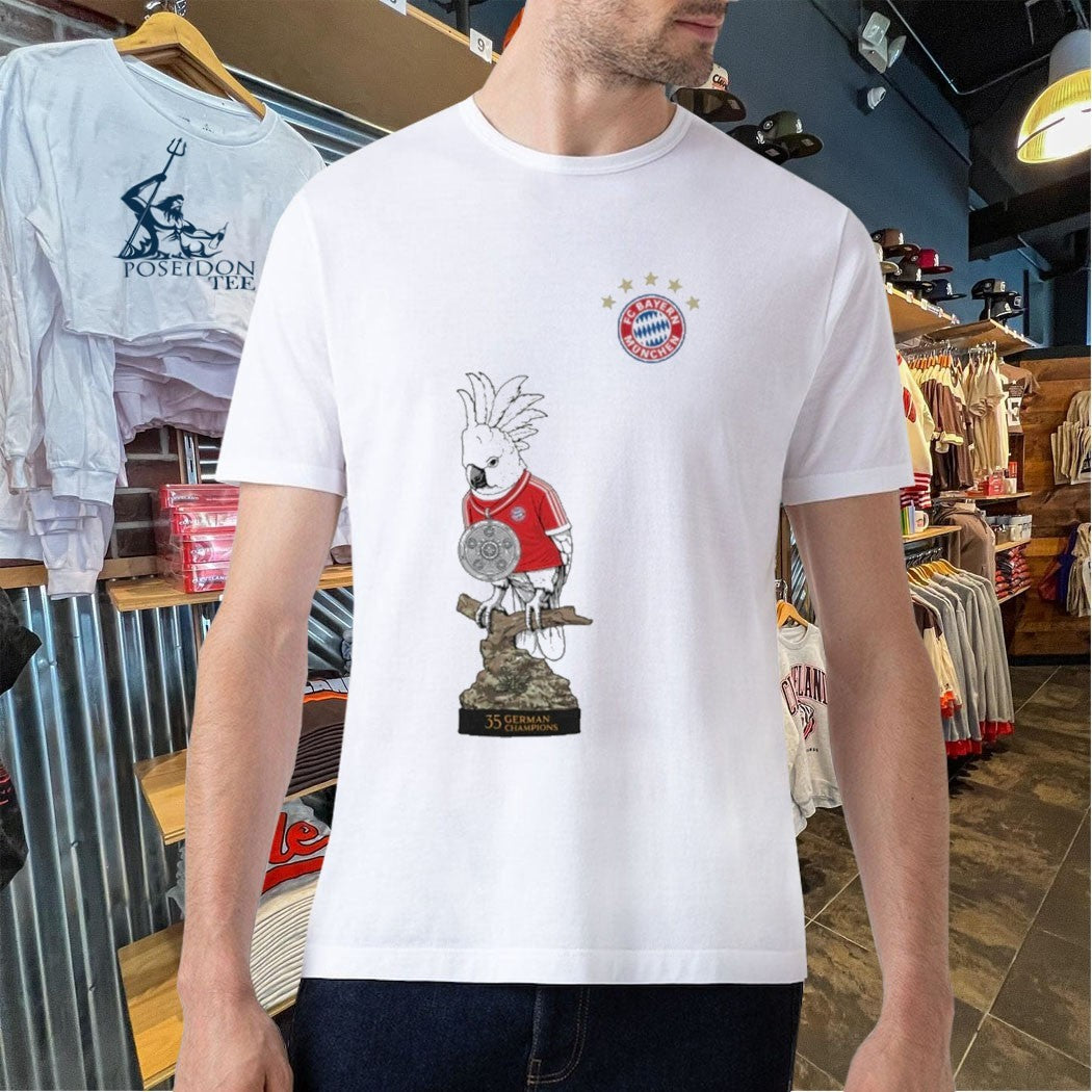 Bayern Munich Bundesliga Title Celebration Deutscher Meister Parrot Graphic Fan T-shirt