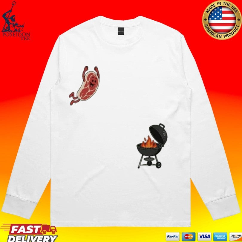 BBQ Jumping Steak Funny 2026 T-shirt