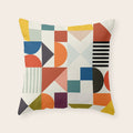mid century retro shapes geometric Throw Pillow Gallery Image 6