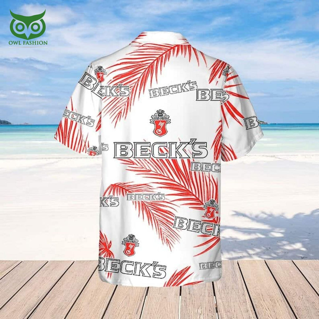 Beck’s Beer Palm Leaves Pattern Limited Hawaiian Shirt