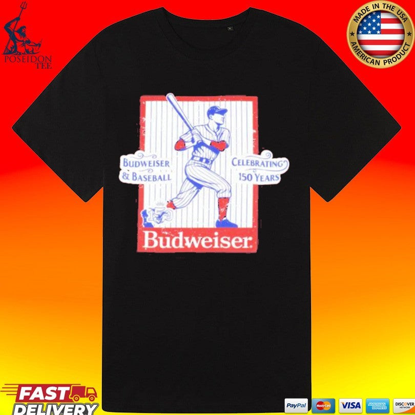Beer Gear Budweiser 150 Years Of Baseball T-shirt