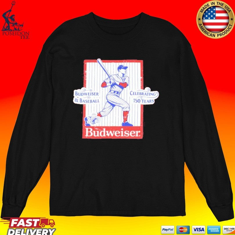 Beer Gear Budweiser 150 Years Of Baseball T-shirt