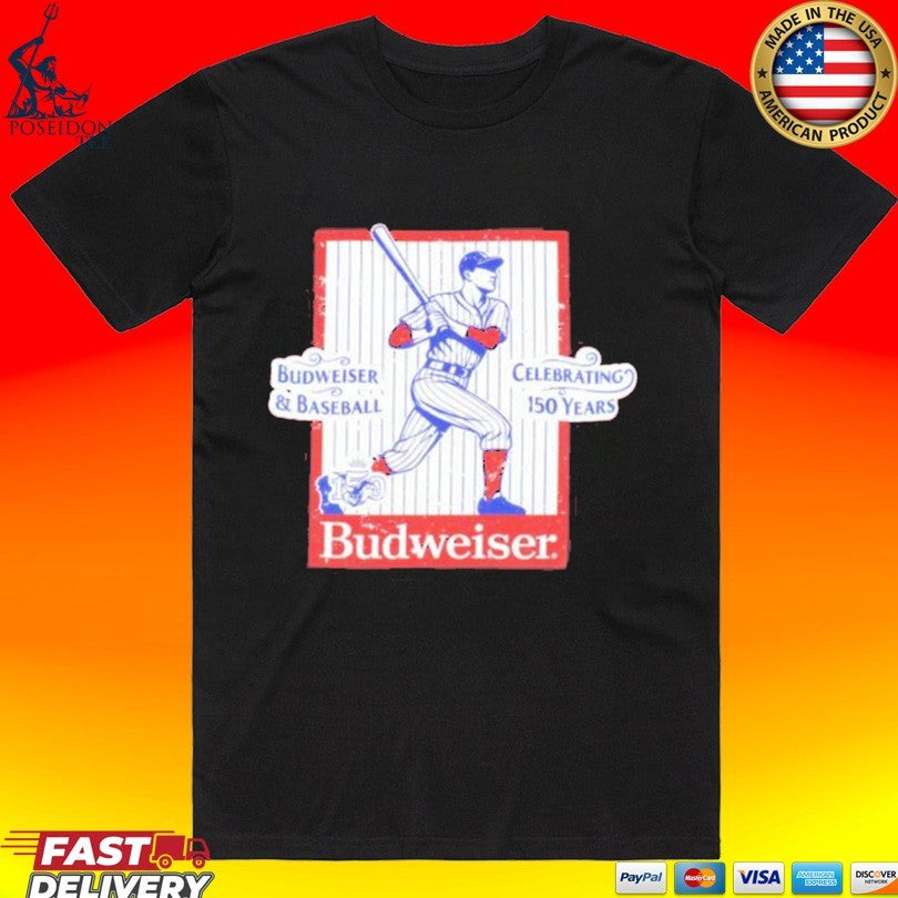 Beer Gear Budweiser 150 Years Of Baseball T-shirt