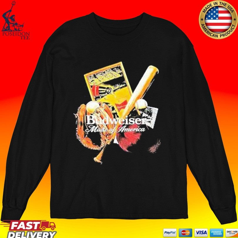 Beer Gear Budweiser Made Of America Legacy Slugger T-shirt