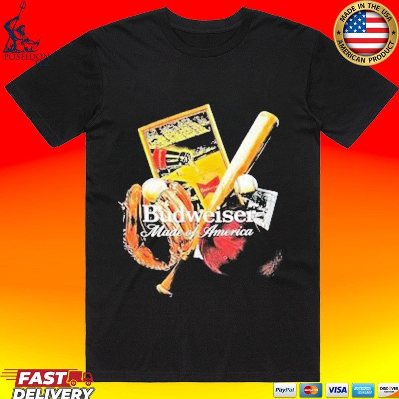 Beer Gear Budweiser Made Of America Legacy Slugger T-shirt