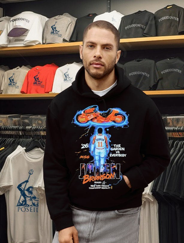 Ben Stiller Knicks Game 5 Jalen Brunson Motorcycle T-shirt