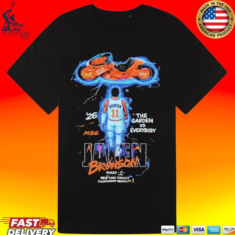 Ben Stiller Knicks Game 5 Jalen Brunson Motorcycle T-shirt