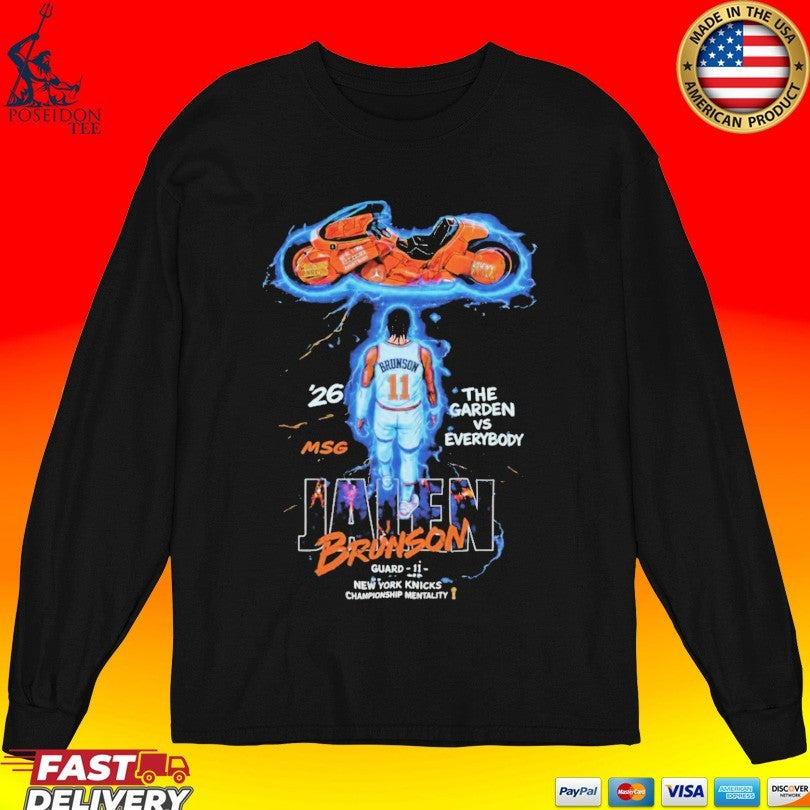 Ben Stiller Knicks Game 5 Jalen Brunson Motorcycle T-shirt