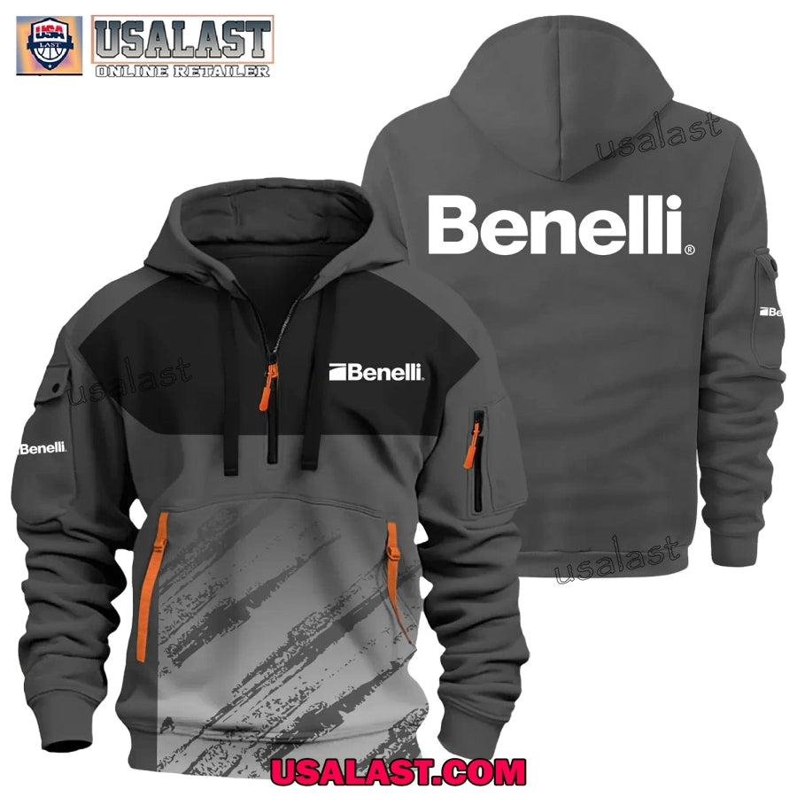 Benelli USA Firearms Brand Custom Name Heavy Zip Hoodie