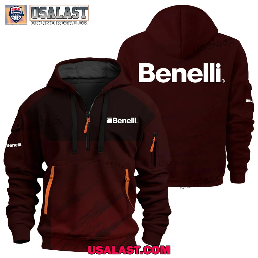 Benelli USA Firearms Brand Custom Name Heavy Zip Hoodie