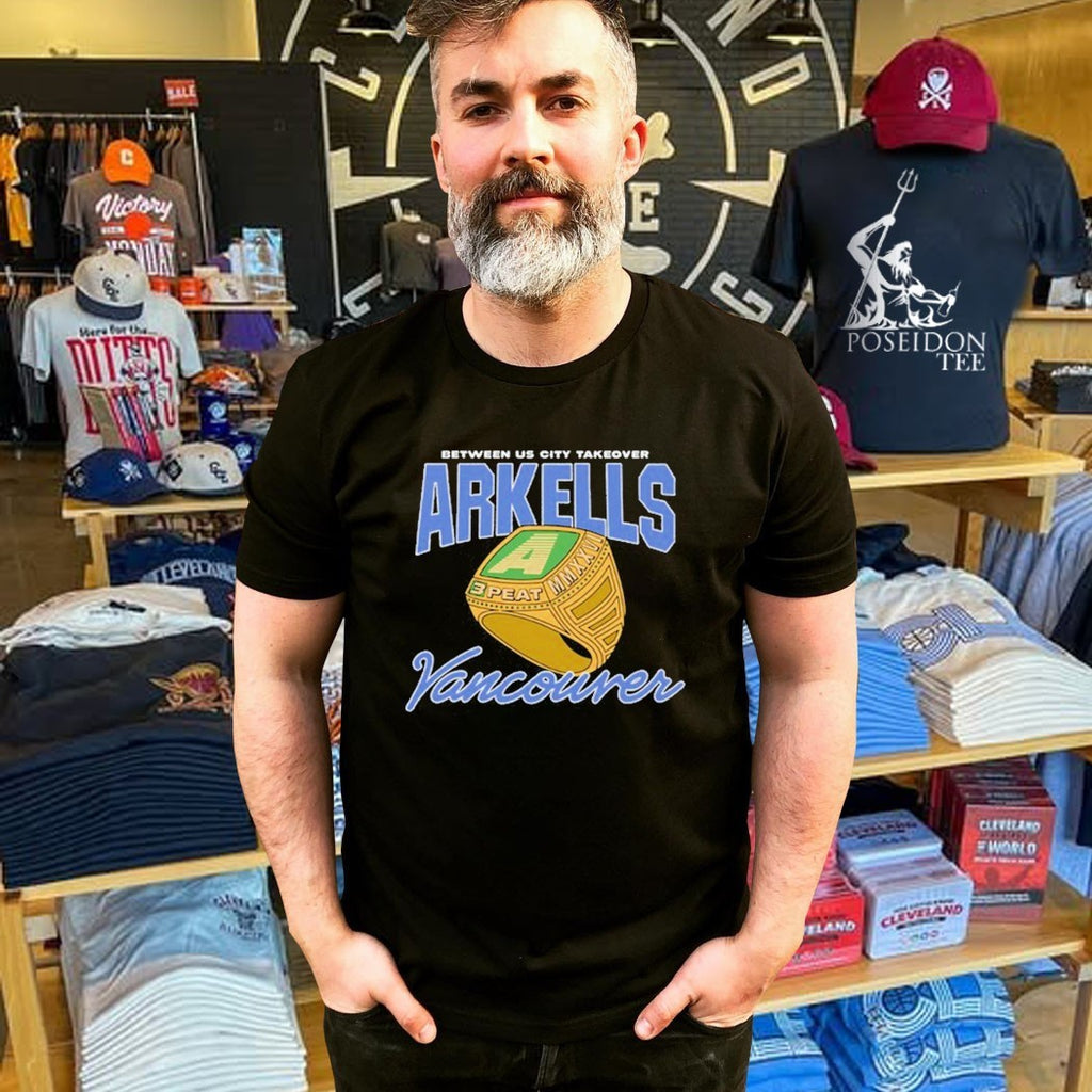 Between Us City Takeover Arkells 3 Peat Vancouver Tour 2026 T-shirt