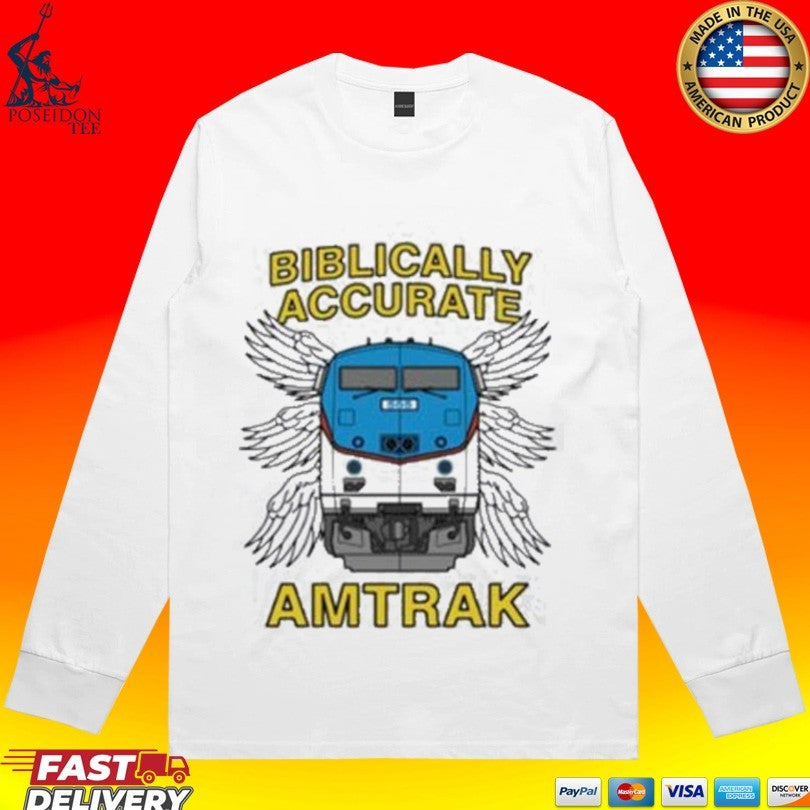 Biblically Accurate Amtrak Train T-shirt