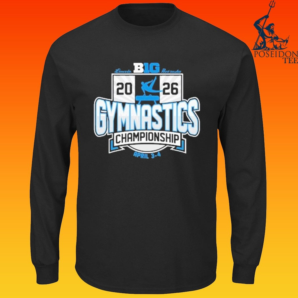 Big Ten Black 2026 Big Ten Men’s Gymnastics Championships T-shirt