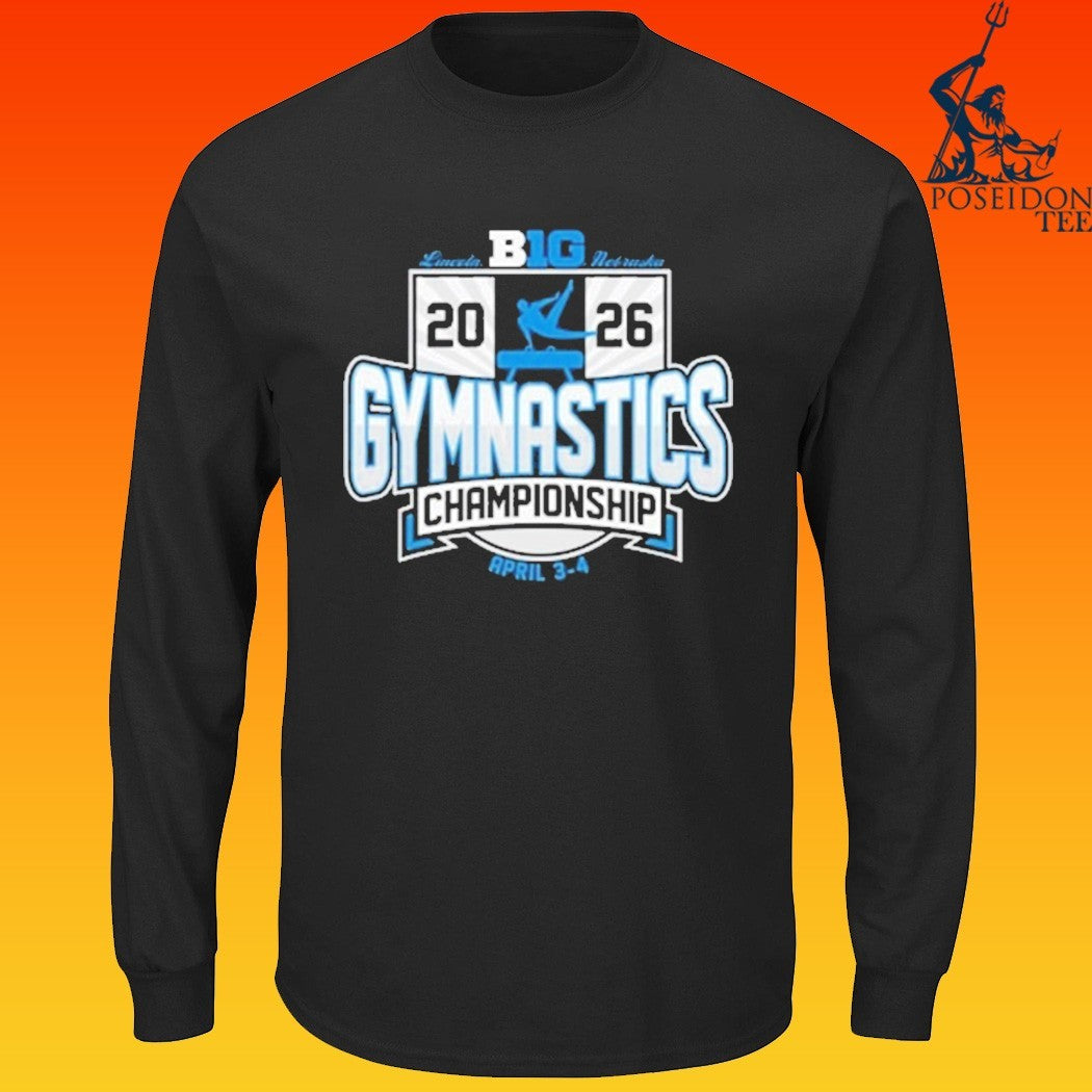 Big Ten Black 2026 Big Ten Men’s Gymnastics Championships T-shirt