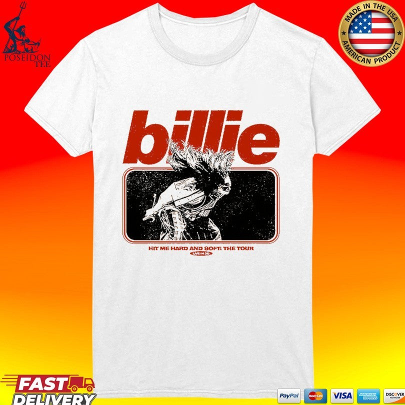 Billie Eilish Live In 3d Hair Whip Mustard T-shirt