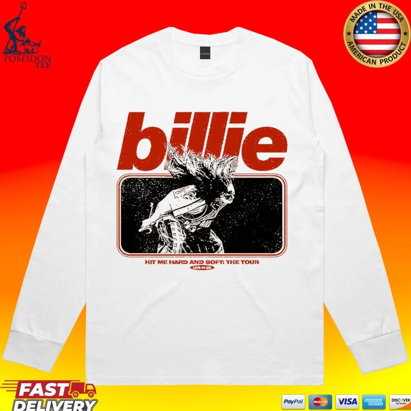 Billie Eilish Live In 3d Hair Whip Mustard T-shirt