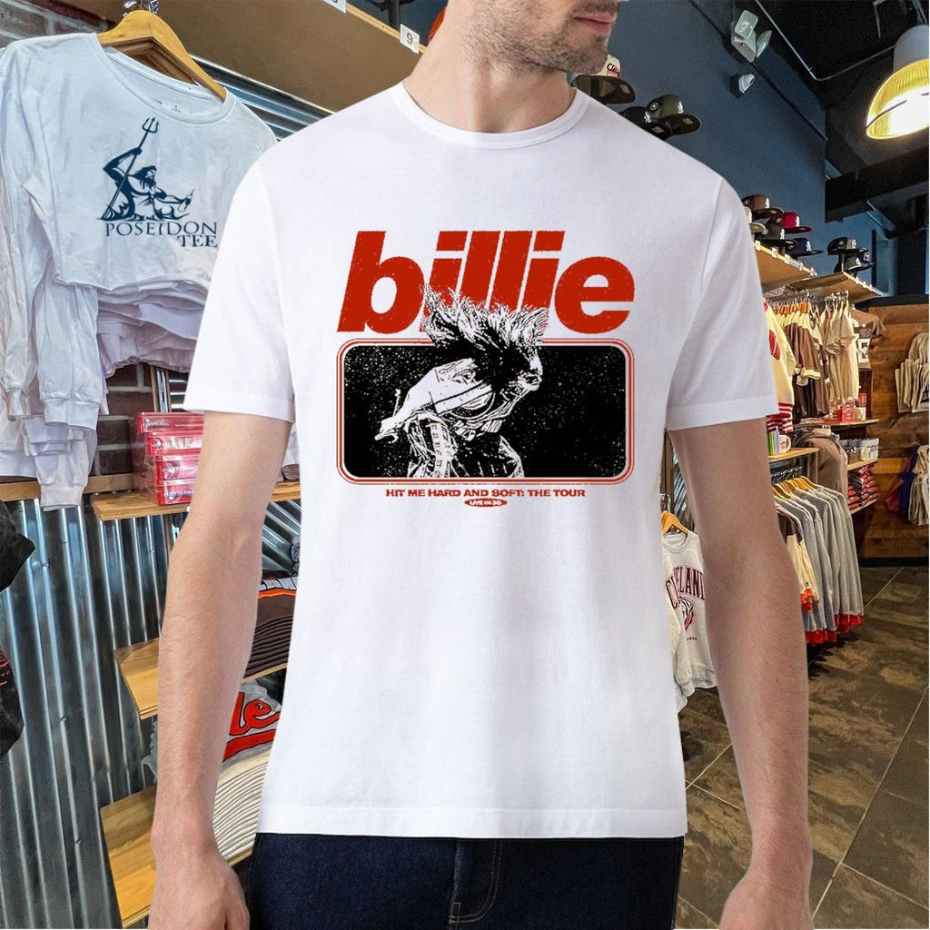 Billie Eilish Live In 3d Hair Whip Mustard T-shirt