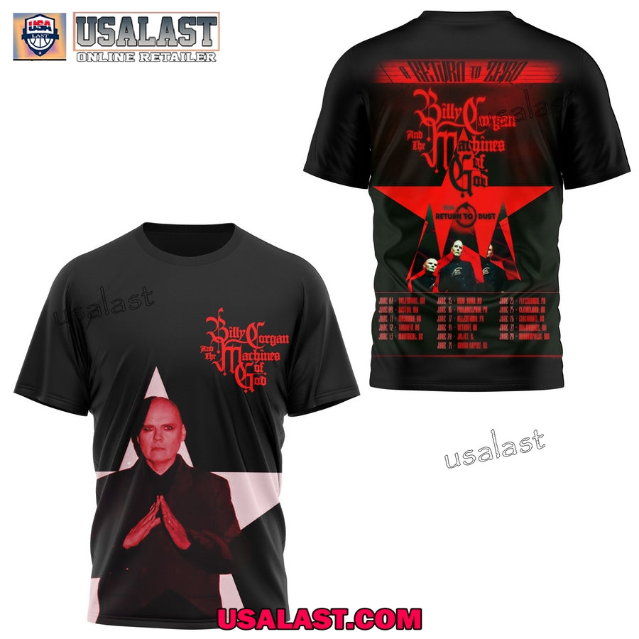 Billy Corgan And The Machines Of God 2025 Tour 3D Shirt