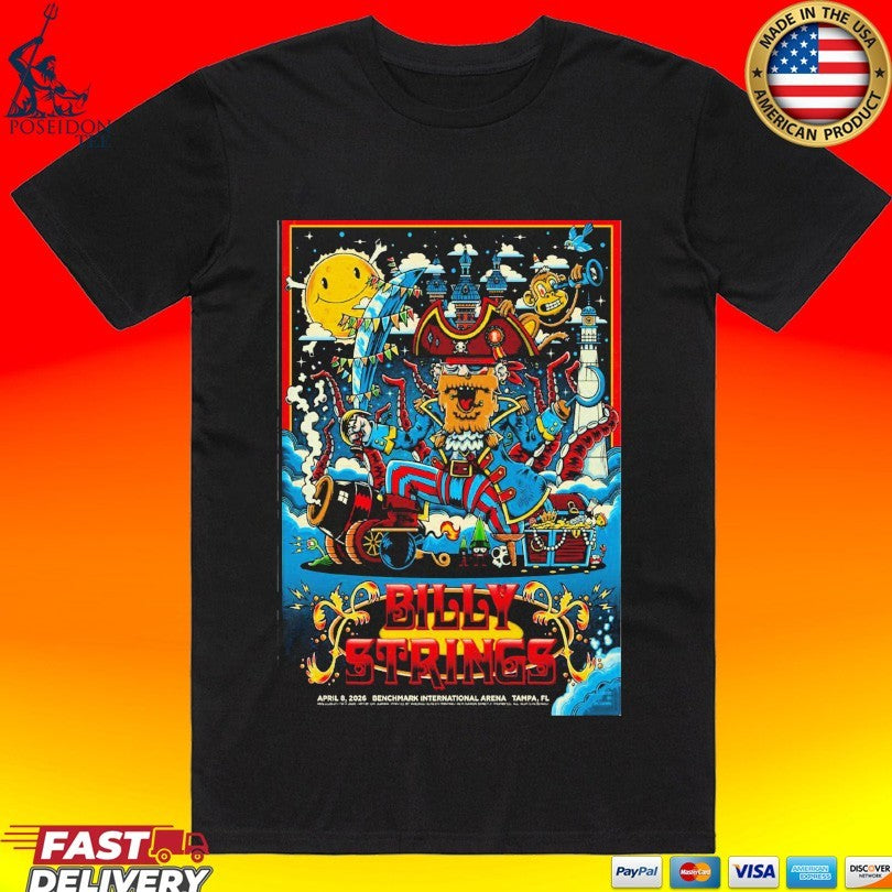 Billy Strings April 8 2026 In Tampa, Fl Tour T-shirt